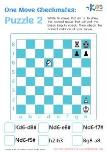 One Move Checkmates: Puzzle 2 Worksheet