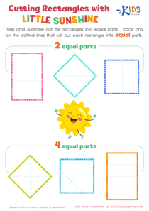 Cutting Rectangles with Little Sunshine Worksheet