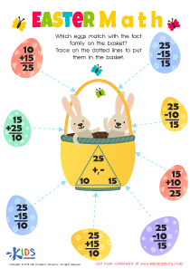 Fact Families: Easter Math Worksheet