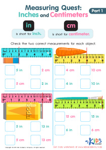 Measuring Quest: Inches and Centimeters Worksheet