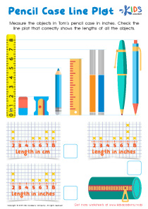 Pencil Case Line Plot Worksheet