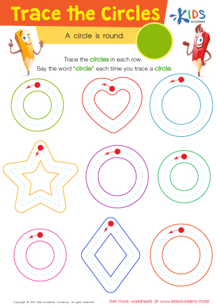 Trace The Circles Worksheet