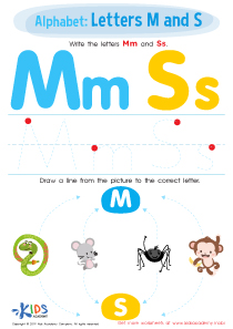 Letters M and S Tracing  Worksheet