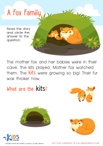A Fox Family Worksheet