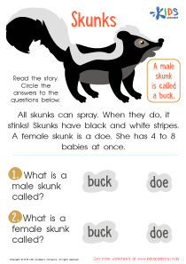 Skunks Worksheet