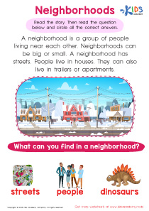 Neighborhoods Worksheet