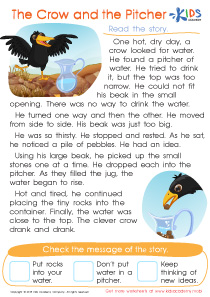 The Crow and the Pitcher Worksheet
