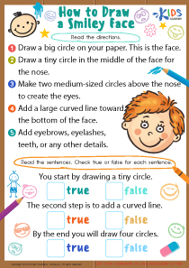 How to Draw a Smiley Face Worksheet