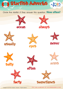 Starfish Adverbs Worksheet
