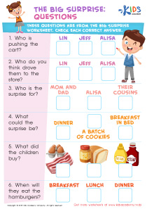 The Big Surprise: Questions Worksheet