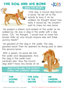 The Dog and His Bone Worksheet