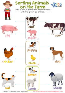 Sorting Animals on the Farm Worksheet