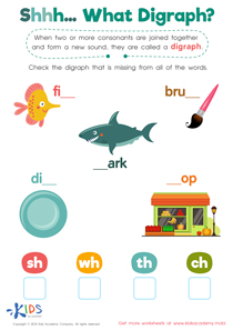 Shhh... What Digraph? Worksheet