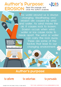 Author’s Purpose: Erosion Worksheet