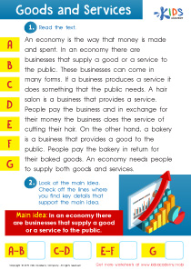 Goods and Services Worksheet