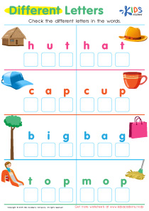 Different Letters Reading Worksheet