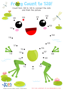 Frog Count to 120 Worksheet