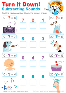 Turn It down! Subtracting Sounds Worksheet