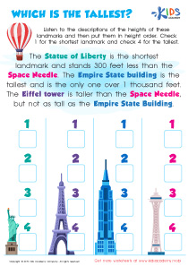 Which is the Tallest? Worksheet
