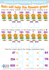 Counting and Comparing: Assessment 2 Worksheet