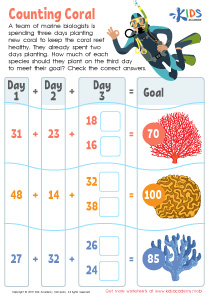 Counting Coral Worksheet