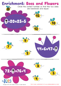 Enrichment: Bees and Flowers Worksheet