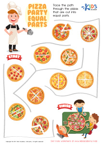 Pizza Party Equal Parts Worksheet