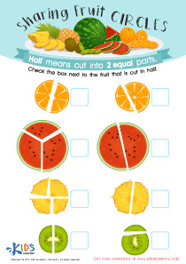 Sharing Fruit Circles Worksheet