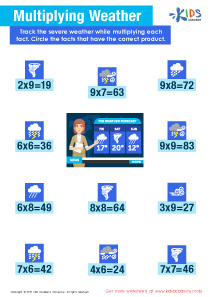 Multiplying Weather Worksheet