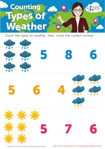 Counting Types of Weather Worksheet