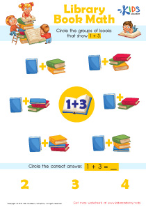 Library Book Math Worksheet