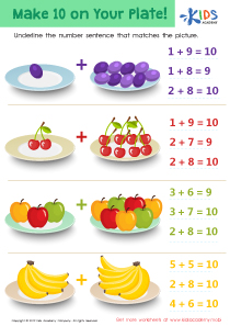 Make 10 on Your Plate! Worksheet