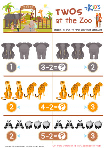 Twos at the Zoo Worksheet