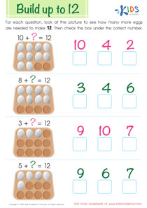 Build up to 12 Worksheet