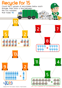 Recycle for 15 Worksheet