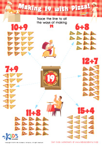 Making 19 with Pizza! Worksheet