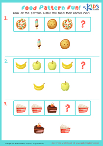 Food Pattern Fun Worksheet