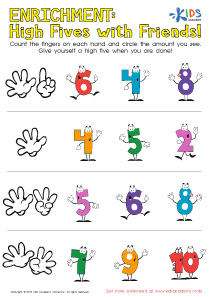 Enrichment: High Fives with Friends! Worksheet