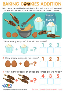 Baking Cookies Addition Worksheet
