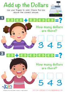 Add up the Dollars Worksheet