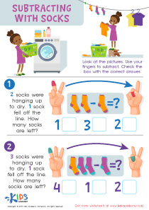Subtracting Socks Worksheet