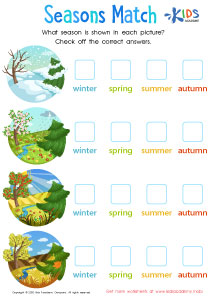 Seasons Match Worksheet