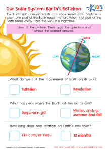 Our Solar System: Earth's Rotation Printable