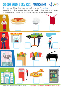 Goods and Services: Matching Worksheet