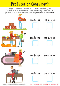 Producer or Consumer? Worksheet