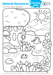 Natural Resources Coloring Page Worksheet