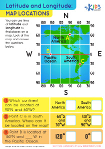 Latitude and Longitude: Map Locations Worksheet