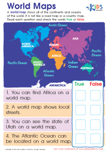 World Maps Worksheet