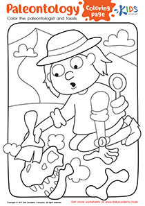 Paleontology Coloring Page Worksheet