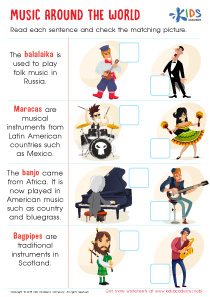 Music Around the World Worksheet